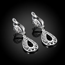 18K White Gold Plated Bohemian Style Drop Earrings