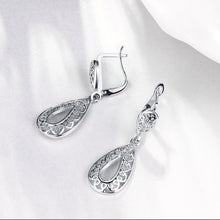 18K White Gold Plated Bohemian Style Drop Earrings