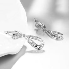 18K White Gold Plated Bohemian Style Drop Earrings