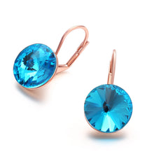 18K Rose Gold Sapphire Topaz Clip-on Earrings