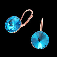 18K Rose Gold Sapphire Topaz Clip-on Earrings