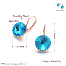 18K Rose Gold Sapphire Topaz Clip-on Earrings