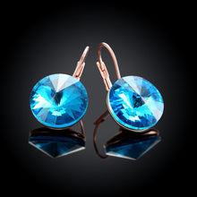 18K Rose Gold Sapphire Topaz Clip-on Earrings