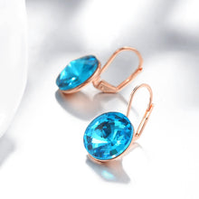 18K Rose Gold Sapphire Topaz Clip-on Earrings