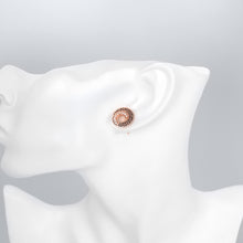 18K Rose Gold Plated Medallion Stud Earring