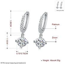 18K White Gold Plated Classic Drop Earring