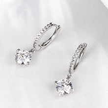 18K White Gold Plated Classic Drop Earring