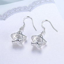 18K White Gold Plated Filled In Stars Shaped Earring