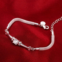 Swarovski Crystal Mesh Bracelet in 18K White Gold Plated