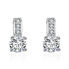 Triple Stone Crystal Pave with Diamond Simulated Studs