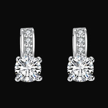 Triple Stone Crystal Pave with Diamond Simulated Studs
