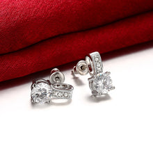 Triple Stone Crystal Pave with Diamond Simulated Studs