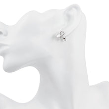 Triple Stone Crystal Pave with Diamond Simulated Studs