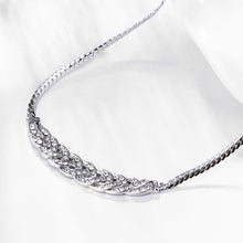 18K White Gold Plated Chained Loop Necklace