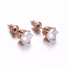 Rose Gold Plated Diamond 4CT Studs