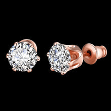 Rose Gold Plated Diamond 4CT Studs