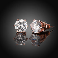 Rose Gold Plated Diamond 4CT Studs
