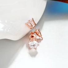 Rose Gold Plated Diamond 4CT Studs
