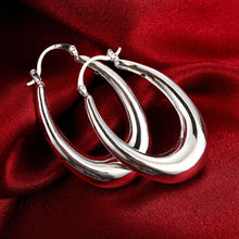18K White Gold Plated Modern Twist Hoops