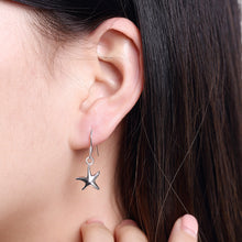 18K White Gold Plated Five-Point Starfish Earring