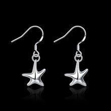 18K White Gold Plated Five-Point Starfish Earring