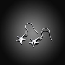 18K White Gold Plated Five-Point Starfish Earring