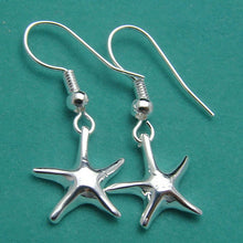 18K White Gold Plated Five-Point Starfish Earring