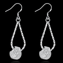 18K White Gold Plated Love Knot Drop Earring