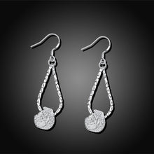 18K White Gold Plated Love Knot Drop Earring