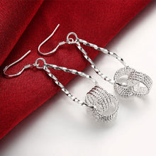 18K White Gold Plated Love Knot Drop Earring