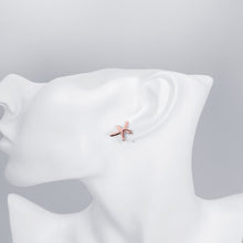 18K Rose Gold Plated Starfish Studded Earring