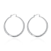 18K White Gold Plated Downtown Abbey Inspired Hoops