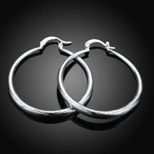 18K White Gold Plated Downtown Abbey Inspired Hoops