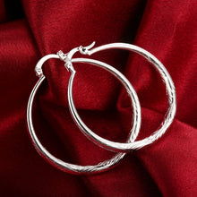 18K White Gold Plated Downtown Abbey Inspired Hoops