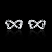 18K White Gold Plated Infinite Shaped Earring