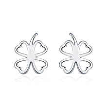 18K White Gold Plated Hollow Laser Cut Stud Earring