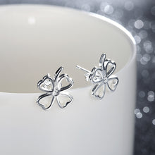 18K White Gold Plated Hollow Laser Cut Stud Earring