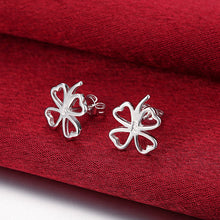 18K White Gold Plated Hollow Laser Cut Stud Earring