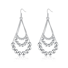 18K White Gold Plated Chandelier Beads Drop Earring