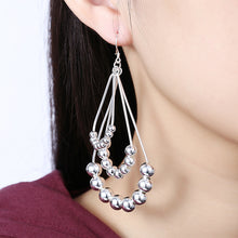 18K White Gold Plated Chandelier Beads Drop Earring