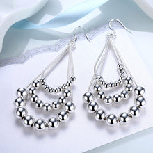 18K White Gold Plated Chandelier Beads Drop Earring