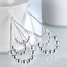 18K White Gold Plated Chandelier Beads Drop Earring