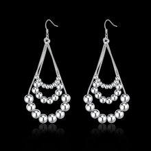 18K White Gold Plated Chandelier Beads Drop Earring