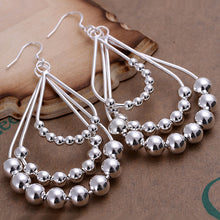 18K White Gold Plated Chandelier Beads Drop Earring