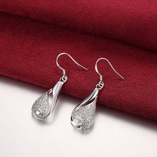 18K White Gold Plated Oval Shape Covered with Crystals Earring