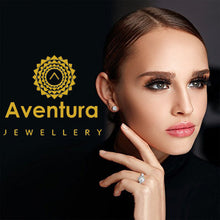 18K White Gold Plated Oval Shape Covered with Crystals Earring