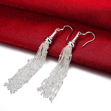 18K White Gold Plated Drop Linear Drop Earring