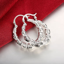 18K White Gold Plated Curved Abstract Hoops