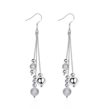 18K White Gold Plated Grape Vine Drop Earring